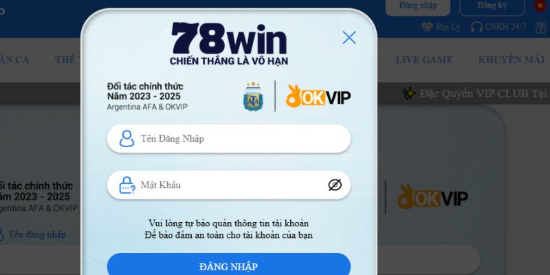 Cách thức đăng nhập 78WIN cho mọi tân binh